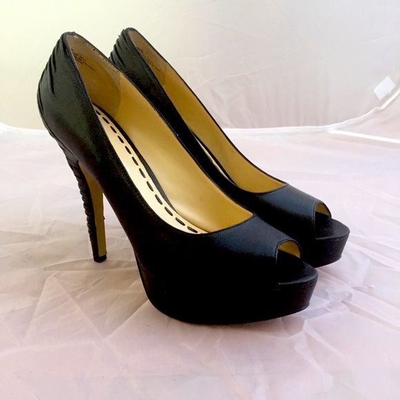 6.5 Enzo Angiolini Peep Toe Platform Pumps - Picture 3 of 9